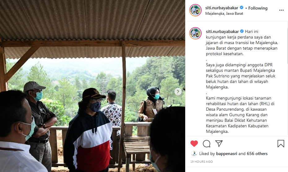 Menteri LHK Siti Nurbaya