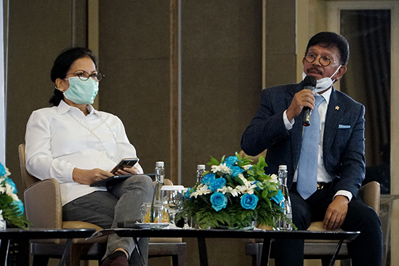 Menteri Kominfo Johnny G. Plate dalam Acara Peluncuran digiKU di Hotel Pullman Jakarta, Jumat (17/7).
