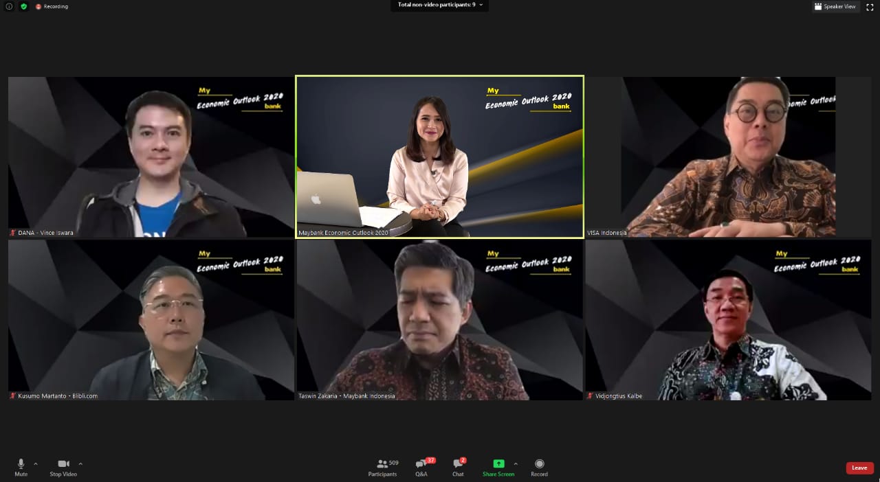 Maybank Indonesia hari ini menggelar forum diskusi virtual Maybank Indonesia Webinar Economic Outlook 2020. 