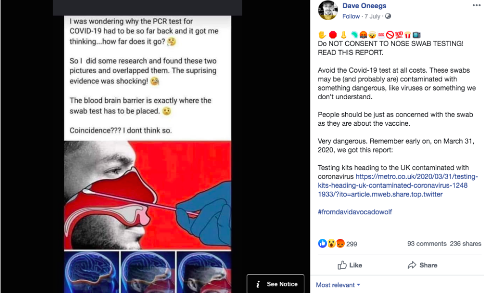 Hoaks covid-19 di medsos.