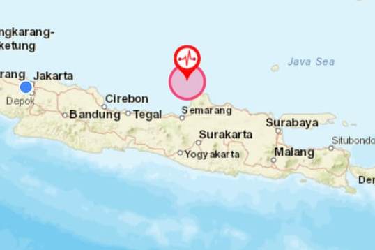 Lokasi gempa di Jepara