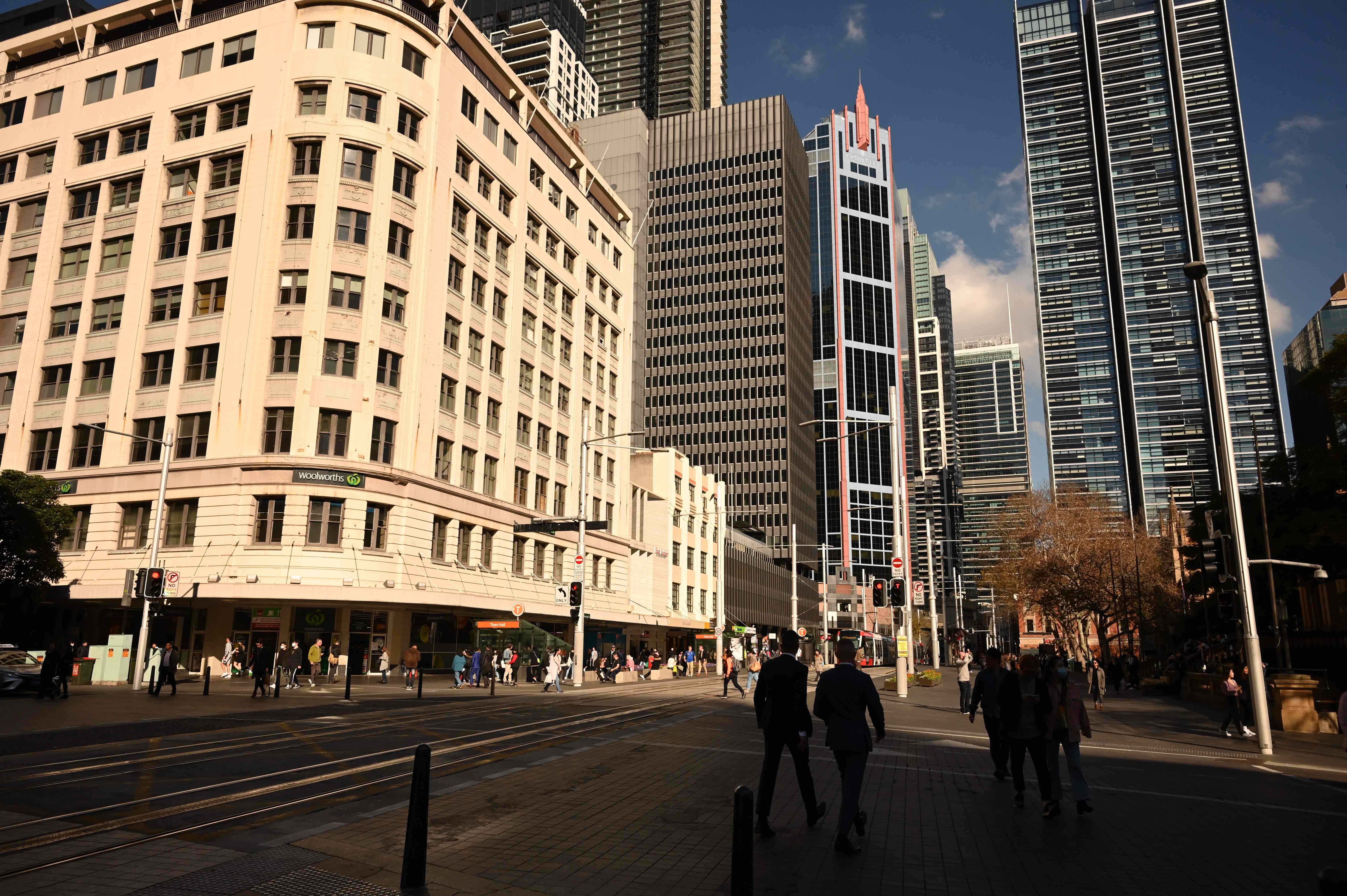 Suasana di central business district di Sydney pada 23 Juli 2020
