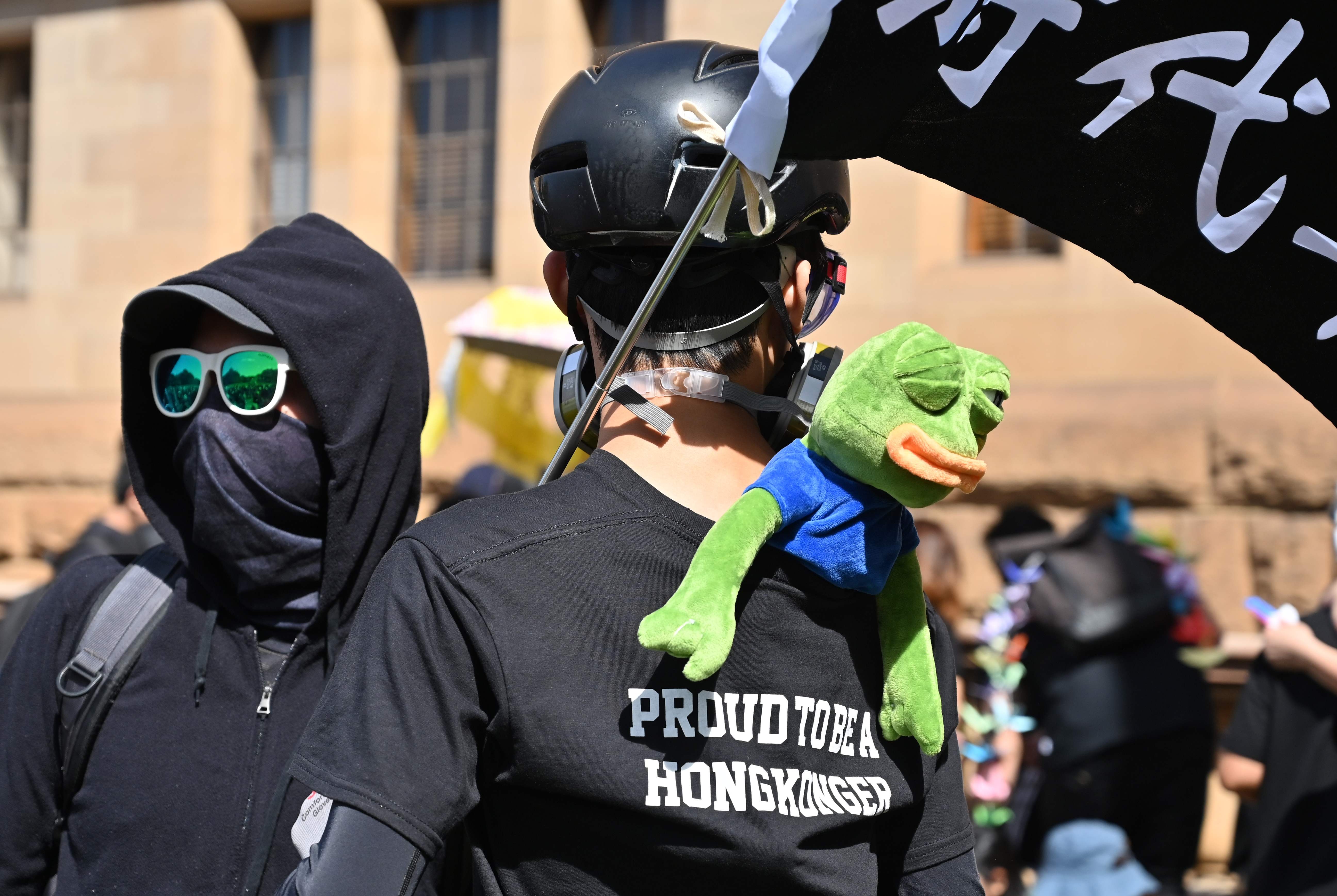 Demontrasi di Autralia mendukung pelaksanaan demokrasi di Hong Kong.