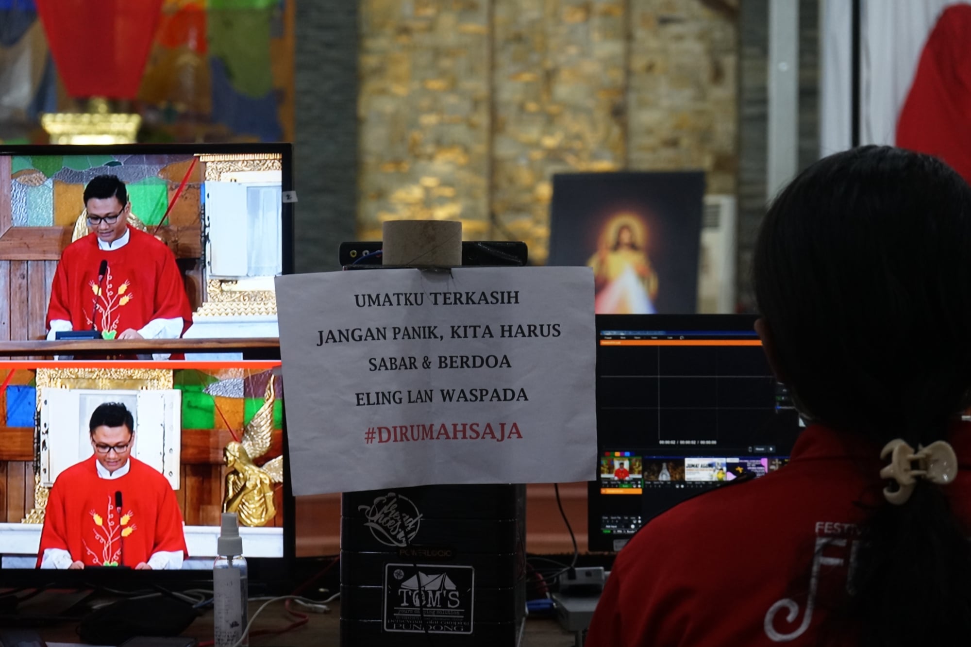 Ilustrasi: Pelaksanaan ibadah Jumat Agung secara daring