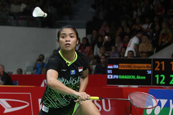 Pebulu tangkis  tunggal putri Indonesia Gregoria Mariska Tunjung