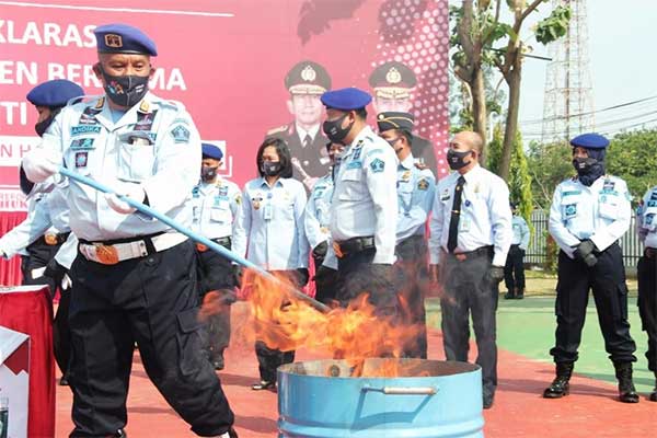 Pemusnahan barang sitaan narapidana di Banten