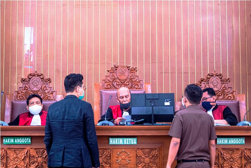 Suasana sidang Peninjauan Kembali kasus Cessie Bank Bali dengan Terpidana Joko Tjandra, kemarin.