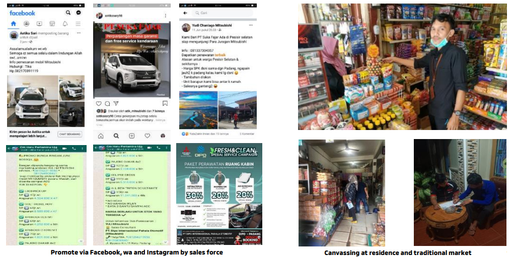 Salah satu contoh aktivitas diler Mitsubishi wilayah Sumatra Barat