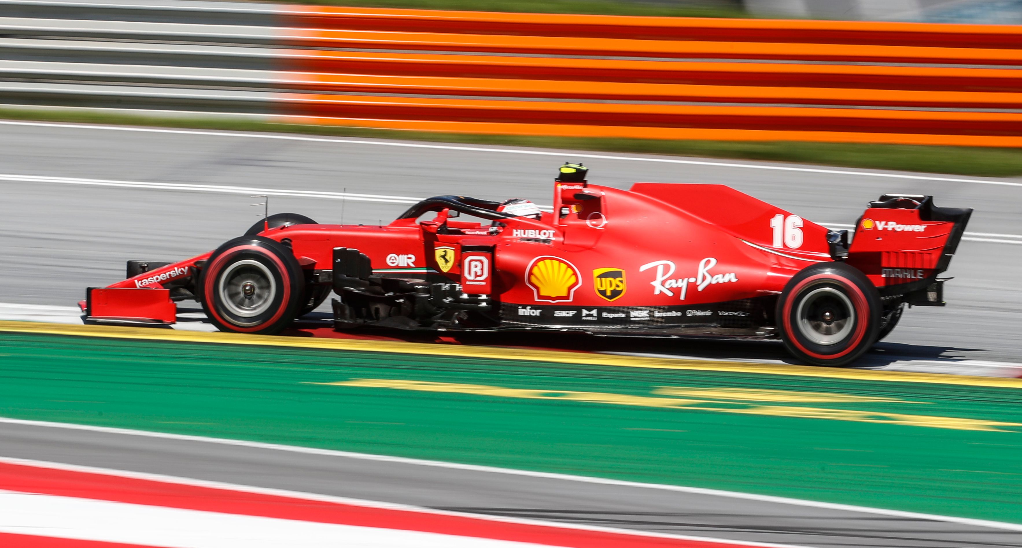 Pembalap Ferrari Charles Leclerc ambil bagian dalam GP Austria, akhir pekan lalu.