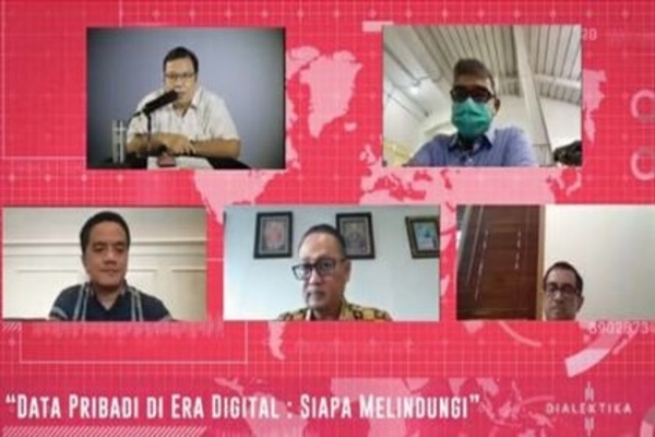 Acara ‘Dialektika-Data Pribadi di Era Digital: Siapa Melindungi’ di kanal media sosial Media Indonesia, kemarin