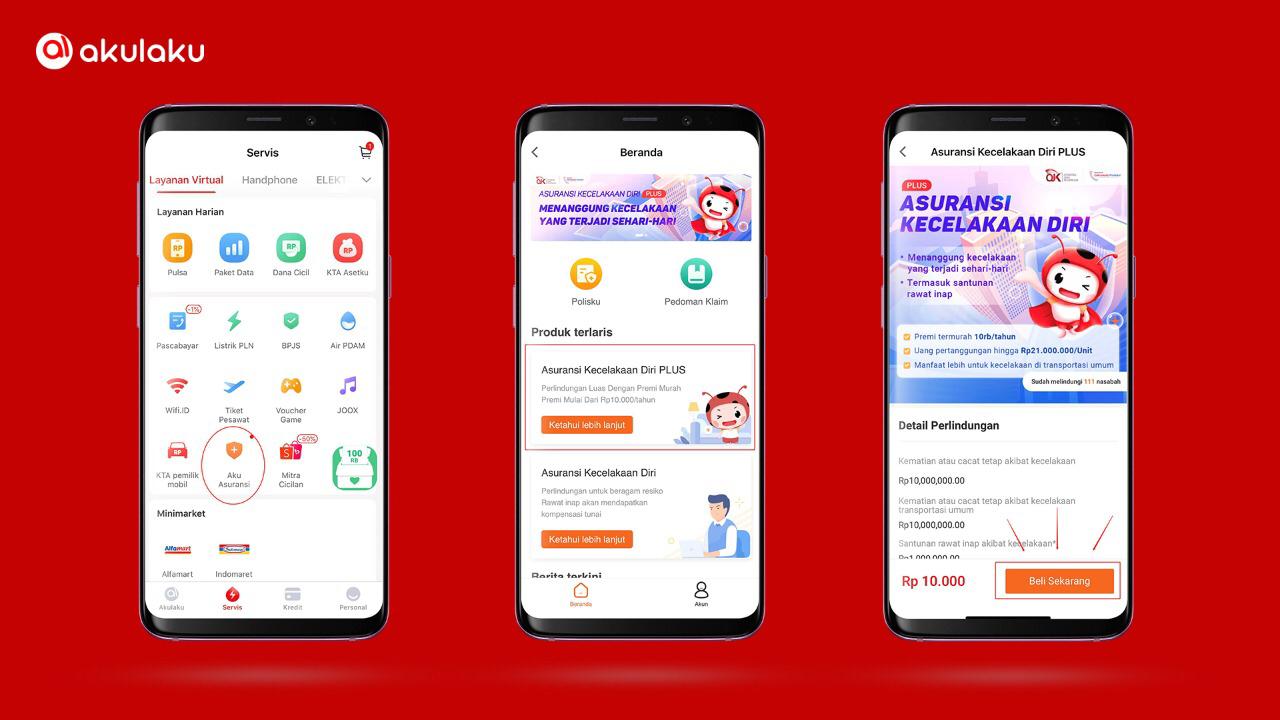 Fitur asuransi di aplikasi Akulaku