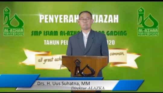 Wisuda SMP Islam Al-Azhar Kelapa Gading secara virtual
