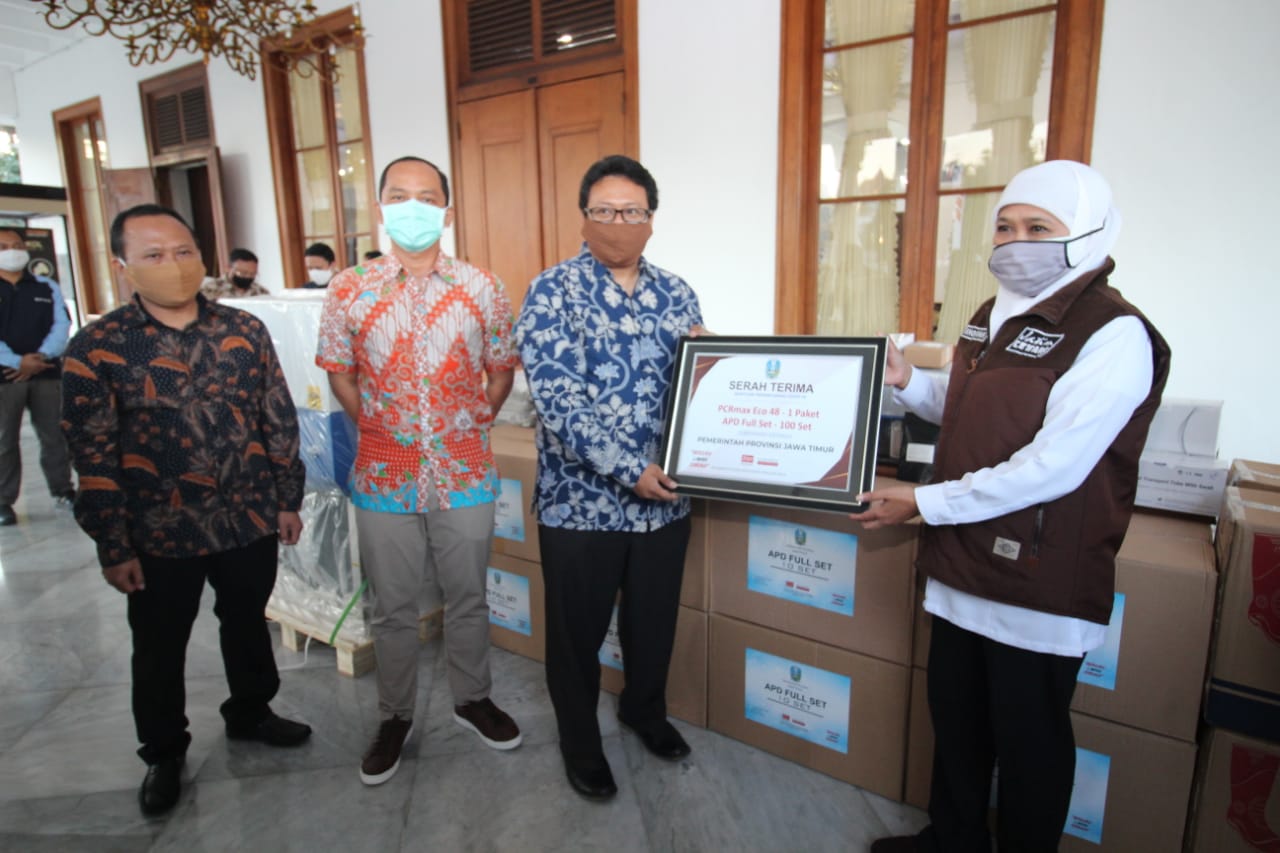 MASYARAKAT Jawa Timur telah menerima bantuan satu set mesin PCRmax Eco-48.