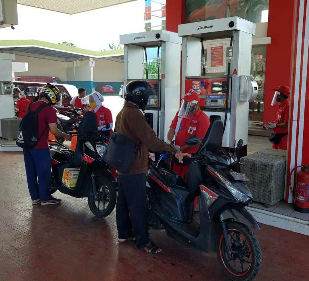 Pelayanan BBM di SPBU Kota Jepara, Jawa Tengah berjalan normal, Selasa (7/7/2020)