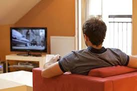 Ilustrasi menonton TV