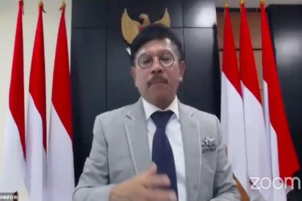 Menteri Komunikasi dan Informatika Johnny G Plate 