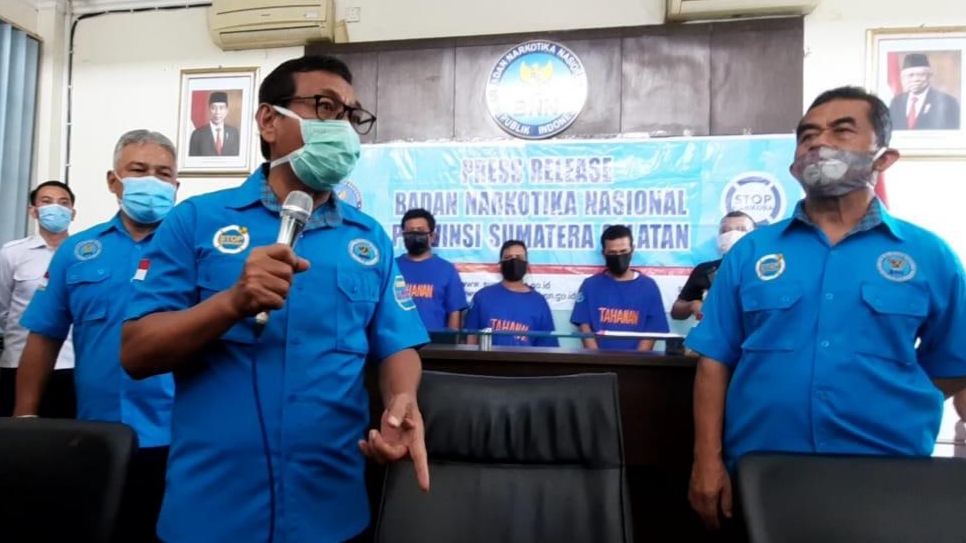 BNN Sumsel rilis penangkapan kurir narkoba