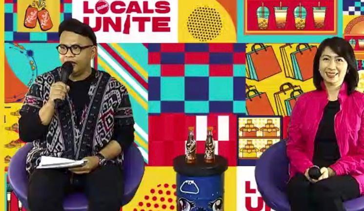 Direktur Pemasaran PT Sinar Sosro Sabrina Kharisanti  (kanan) saat memberi penjelasan dalam konferensi pers virtual.