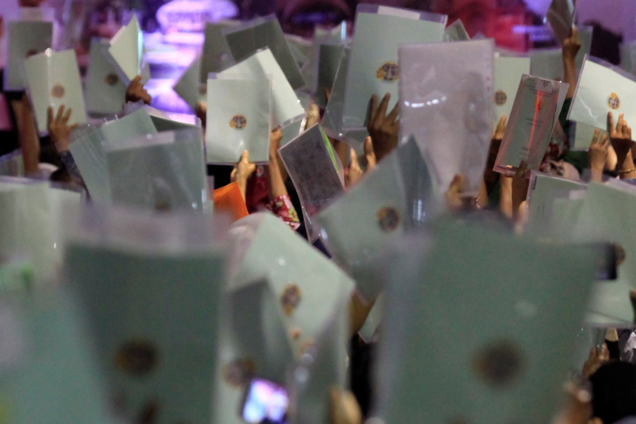 Penyerahan Sertifikat Tanah Untuk Rakyat di Jakarta Selatan, Selasa (23/10/2018).