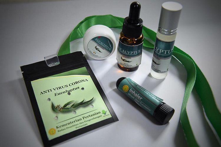 Balitbangtan, Kementerian Pertanian Indonesia berhasil meciptakan inovasi produk antivirus berbahan dasar tanaman eucalyptus.