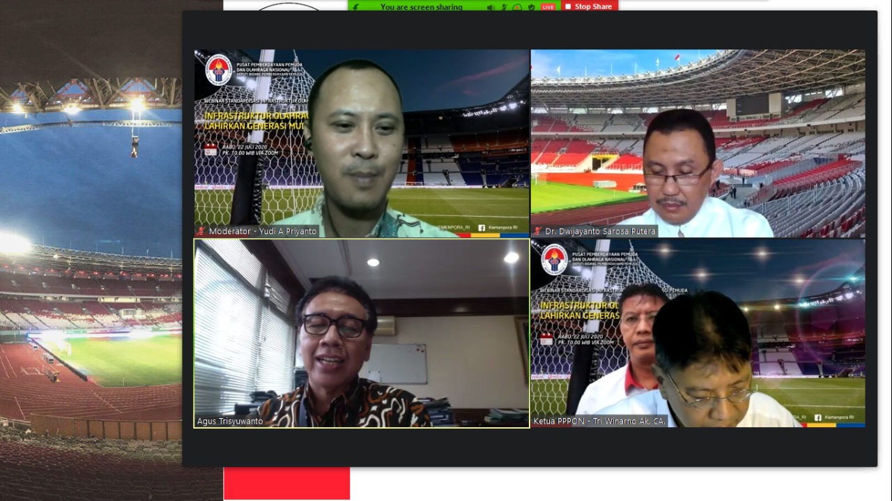 Webinar Standarisasi Infrastruktur Olahraga, Sabru (25/7/2020)