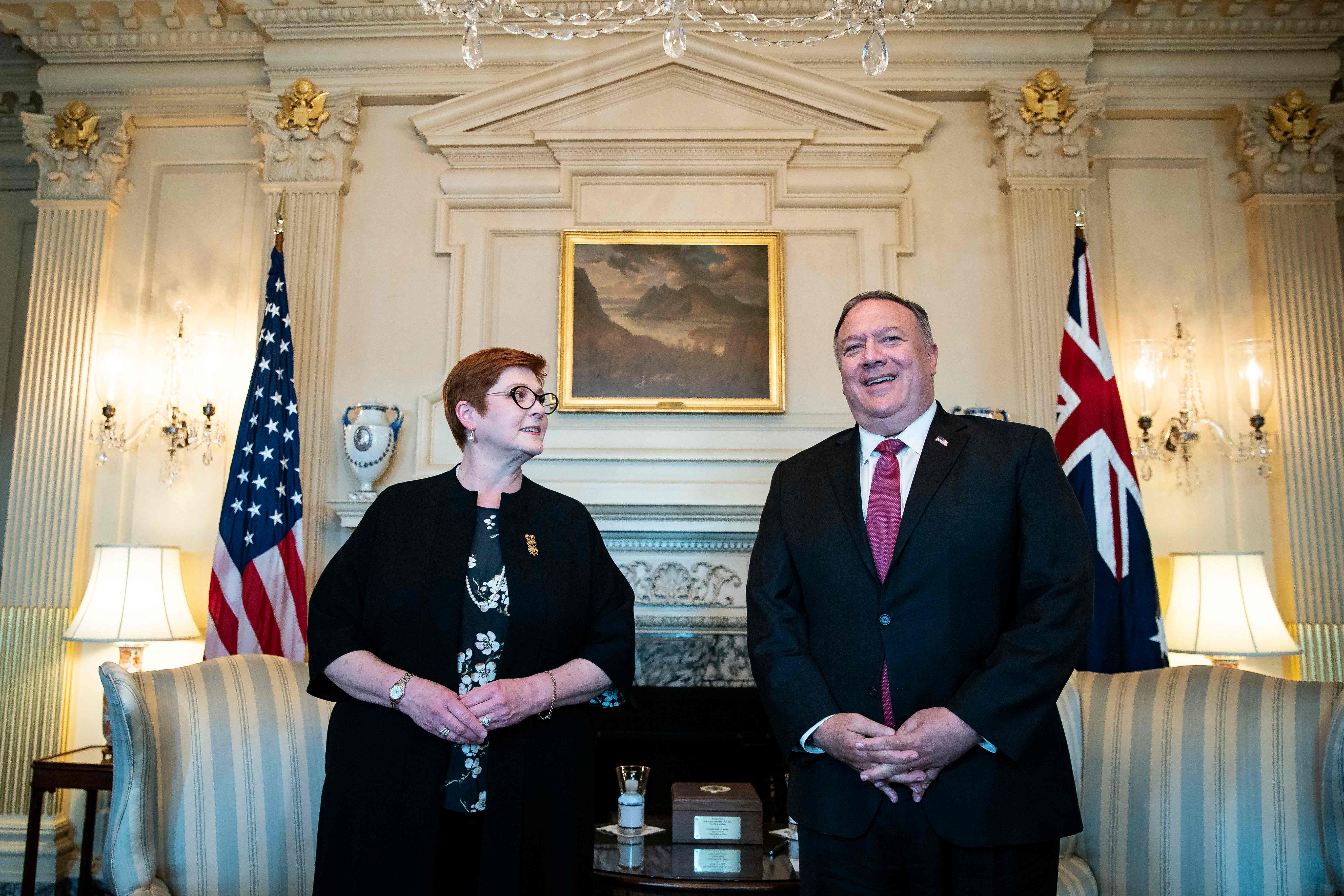Marise Payne  dan  Mike Pompeo