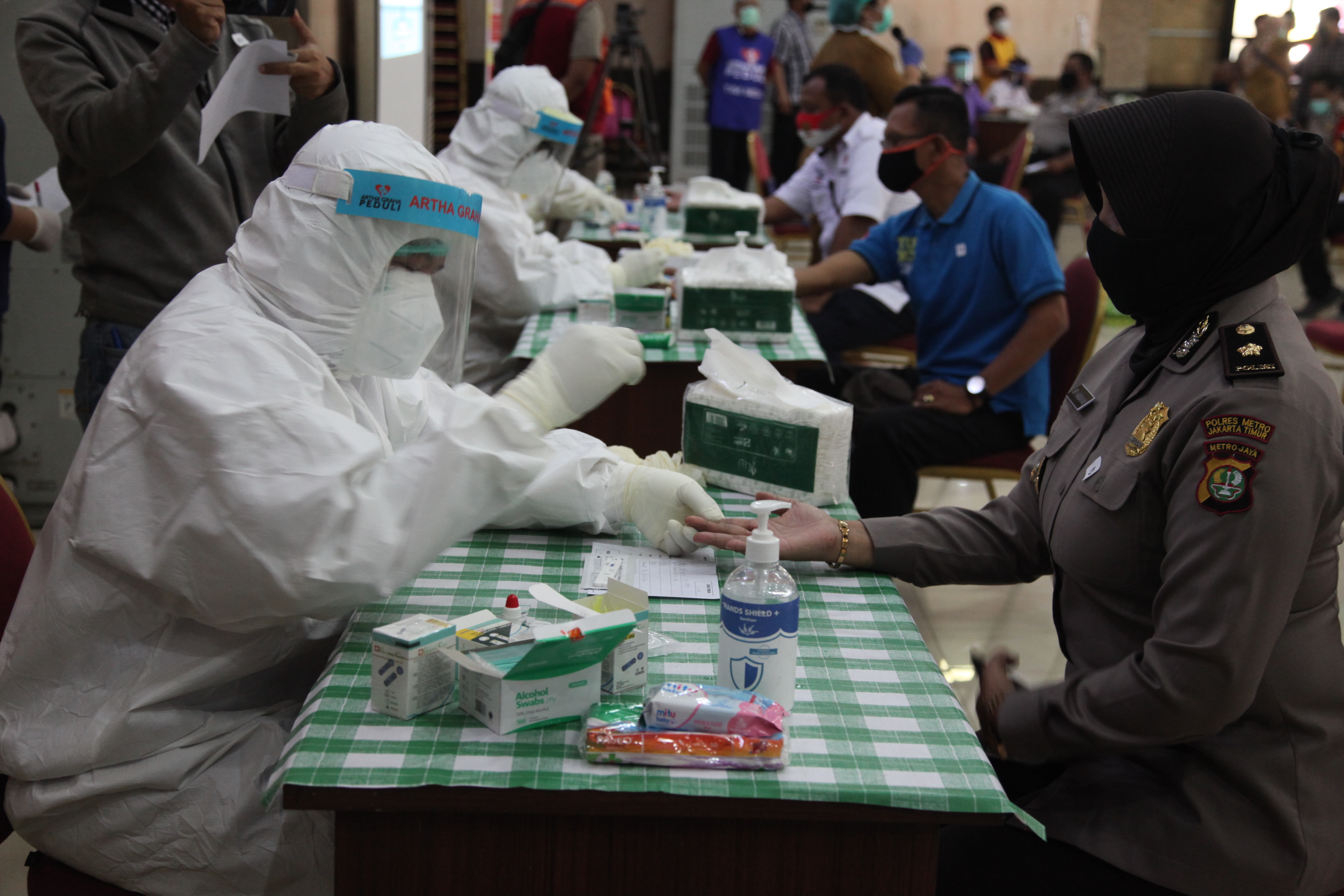 Rumkitlap Artha Graha Peduli (AGP) bersama Polres Jakarta Timur akan mengadakan rapid test terhadap 500 warga Jakarta Timur,  Selasa (7/7).