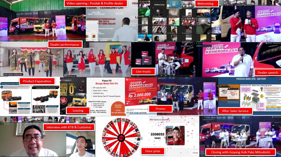 Fuso menggelar 45 sesi acara customer gathering secara virtual sampai dengan akhir Agustus 2020.