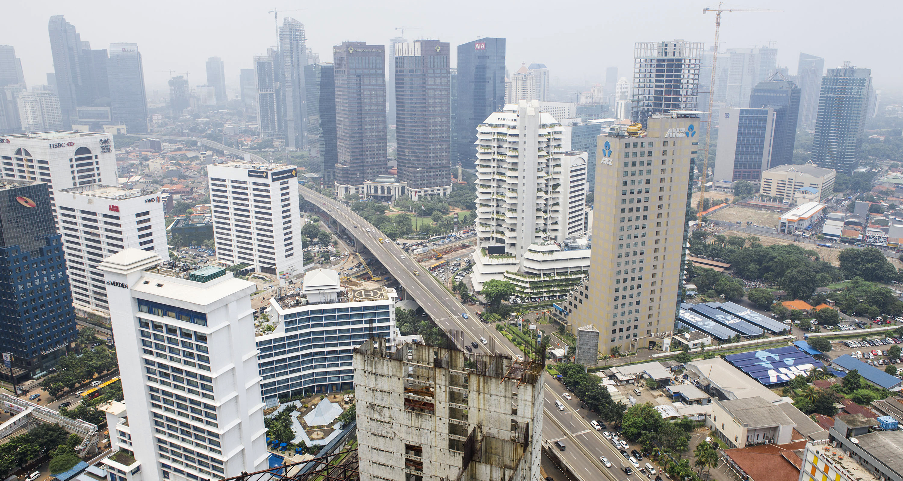 Lanskap gedung perkantoran di Jakarta