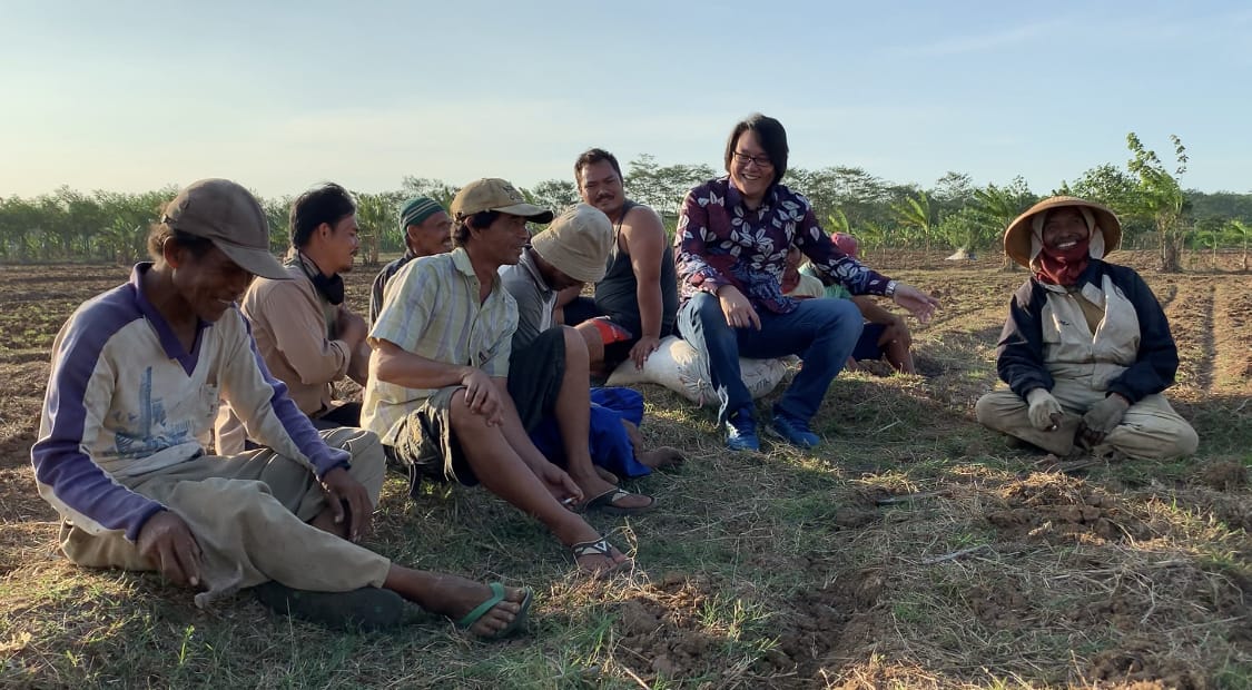Para petani jagung yang dilibatkan dalam perluasan lahan jagung di wilayah Kabupaten Subang, Jawa Barat.