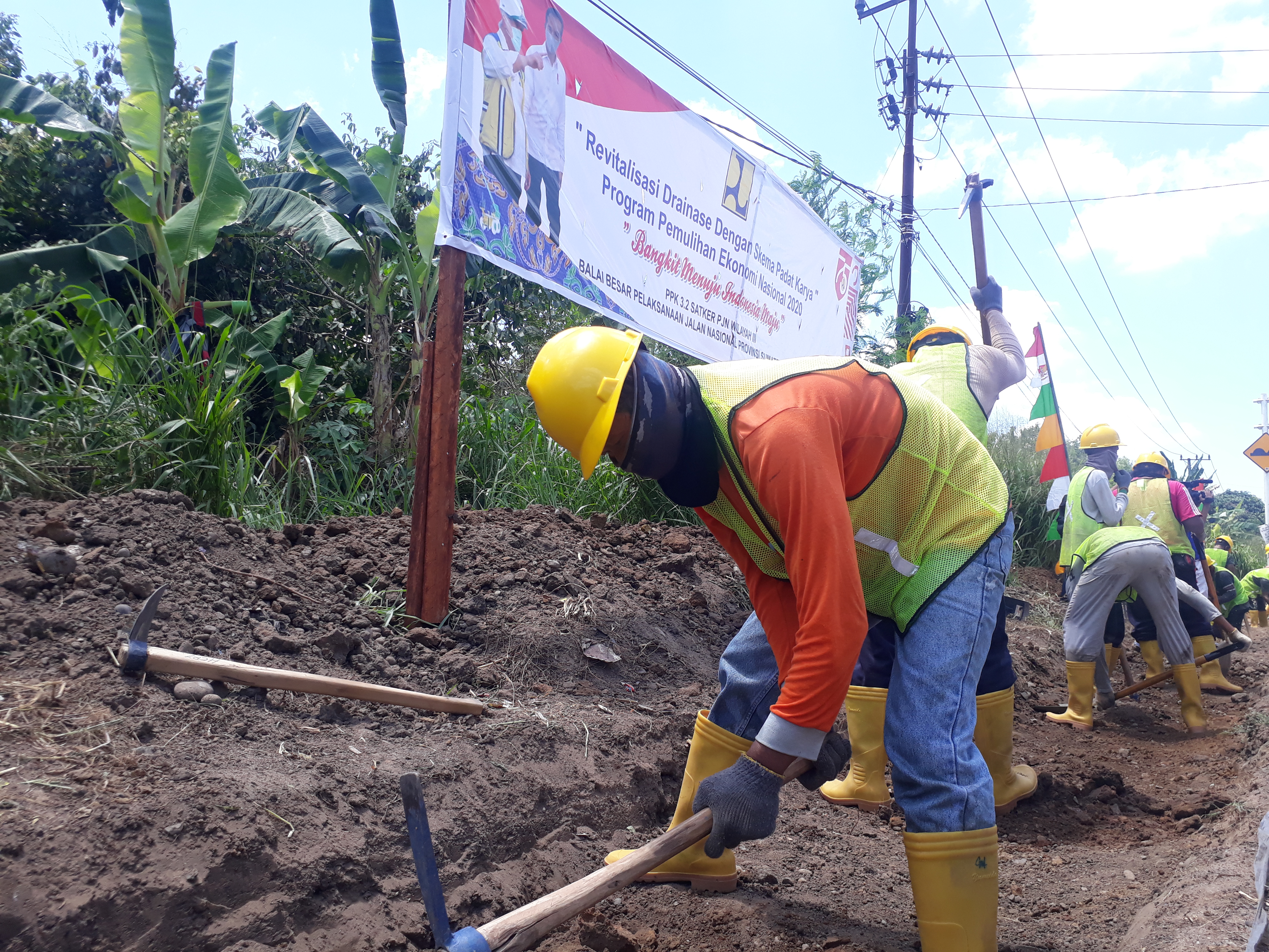 BBPJN Wilayah Sumsel tengah menjalankan program padat karya yang melibatkan 3.300 pekerja. 