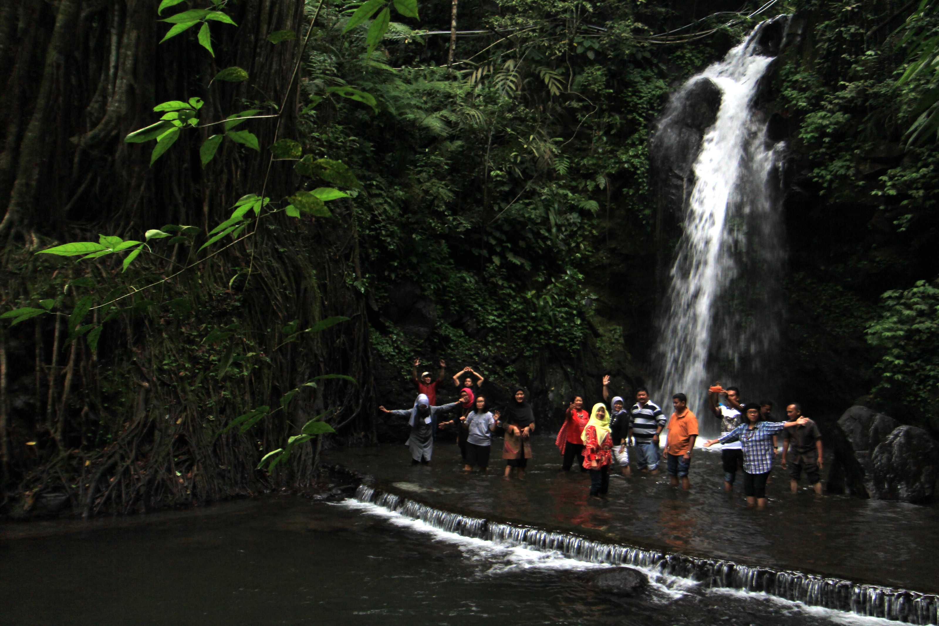 Wisata air terjun (curug) Putri, Palutungan, Kuningan, Jawa Barat yang berada di kawasan Taman Nasional Gunung Ciremai. 