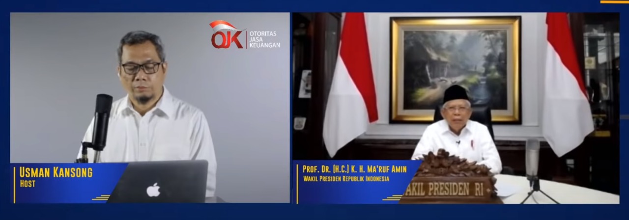 Wapres Ma’ruf Amin menyampaikan pemaparan saat menjadi narasumber dialog spesial Indonesa Bicara di Jakarta, kemarin.