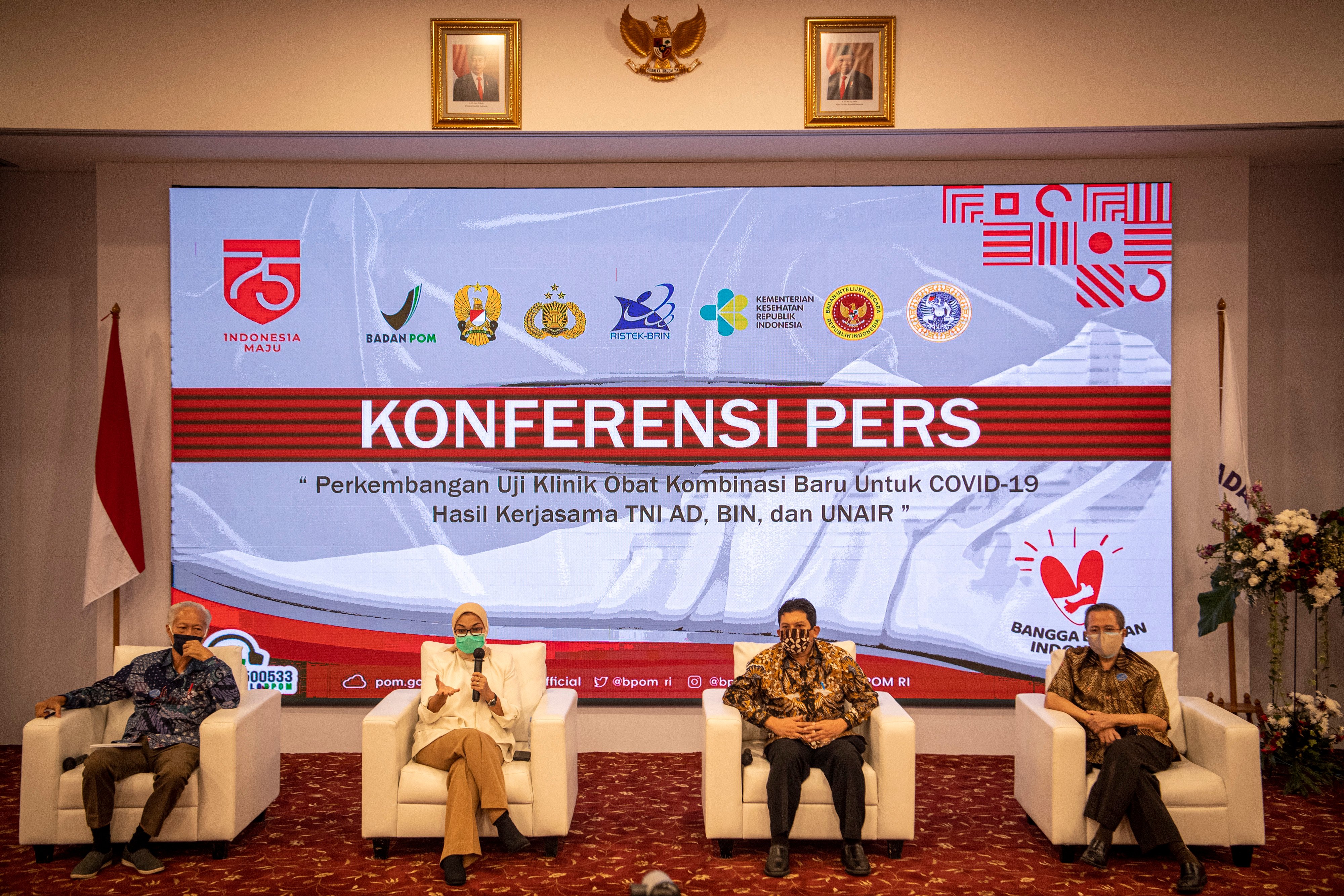 Kepala Badan POM menyatakan hasil uji klinik tahap tiga obat untuk covid-19 hasil kerja sama TNI AD, BIN dan Unair belum valid