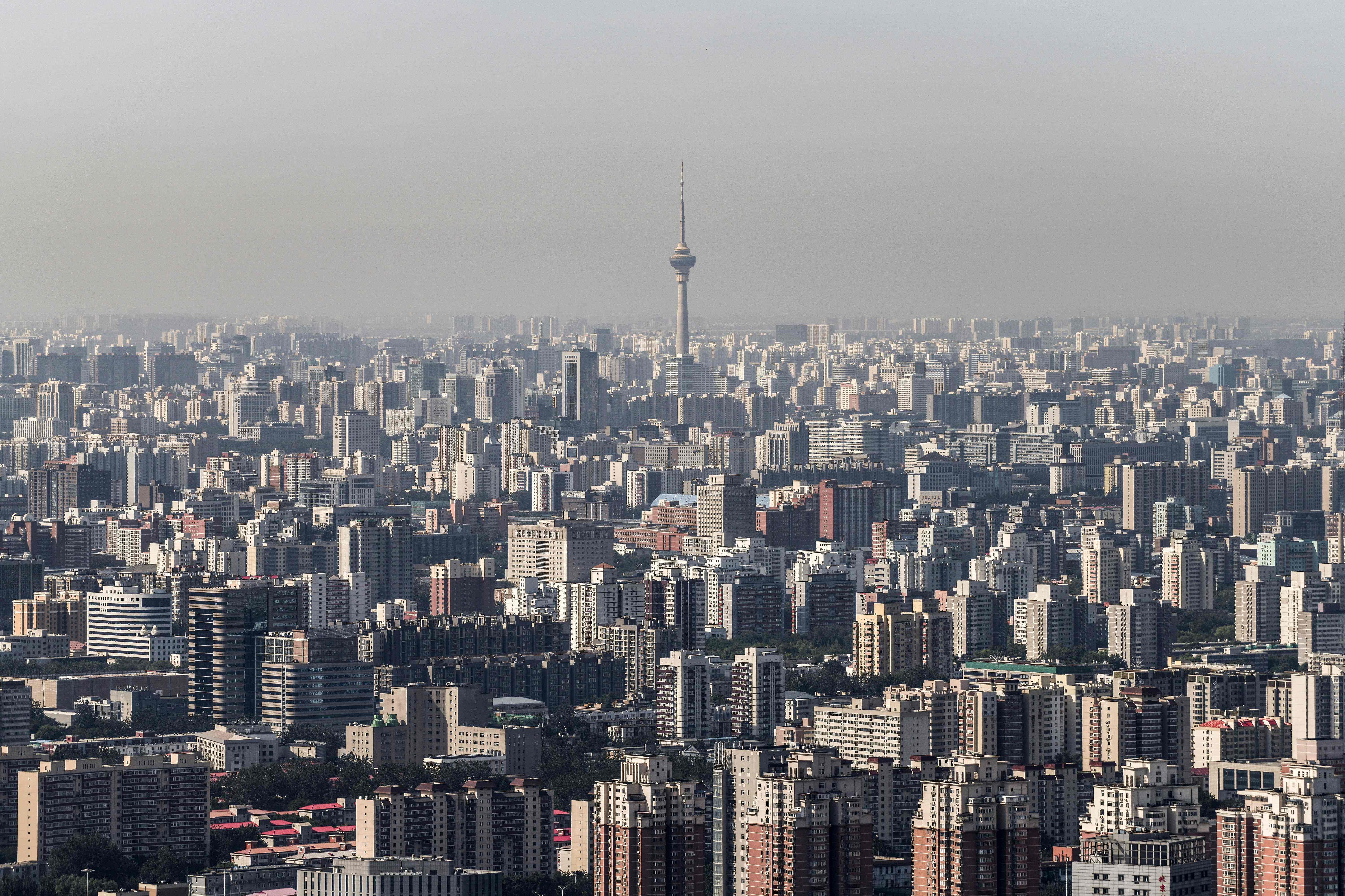 Foto udara wilayah Ibu Kota Negara Tiongkok, Beijing.