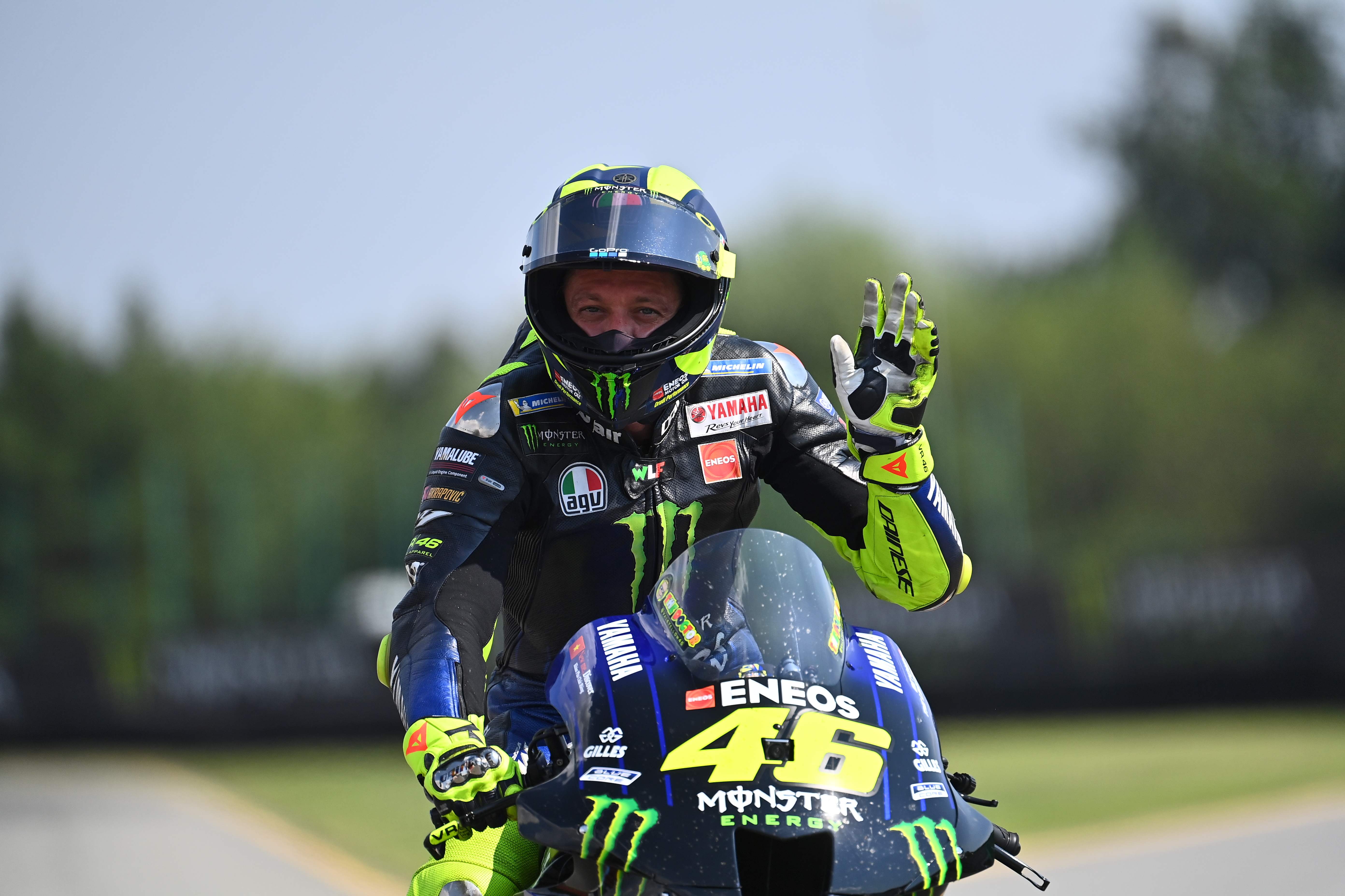Pembalap tim Monster Energy Yamaha, Valentino Rossi