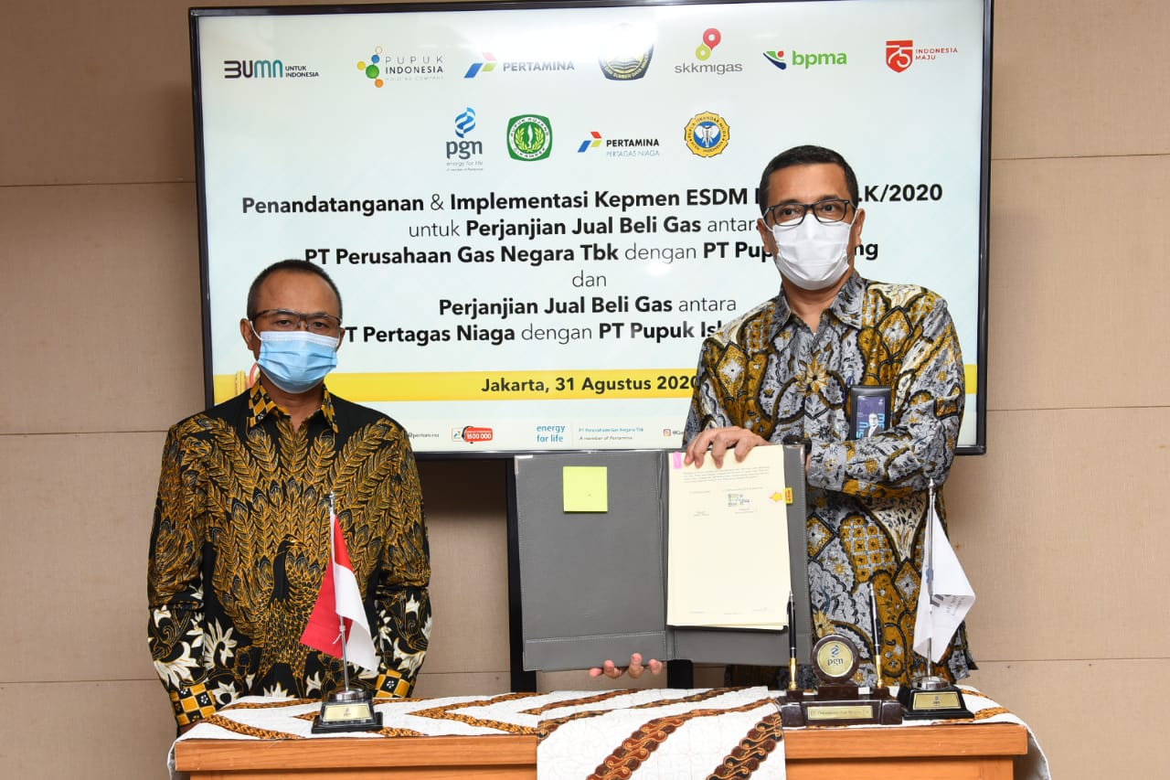 PT Pertagas Niaga melakukan novasi dan amandemen Perjanjian Jual Beli Gas (PJBG) dengan PT Pupuk Iskandar Muda (PIM).