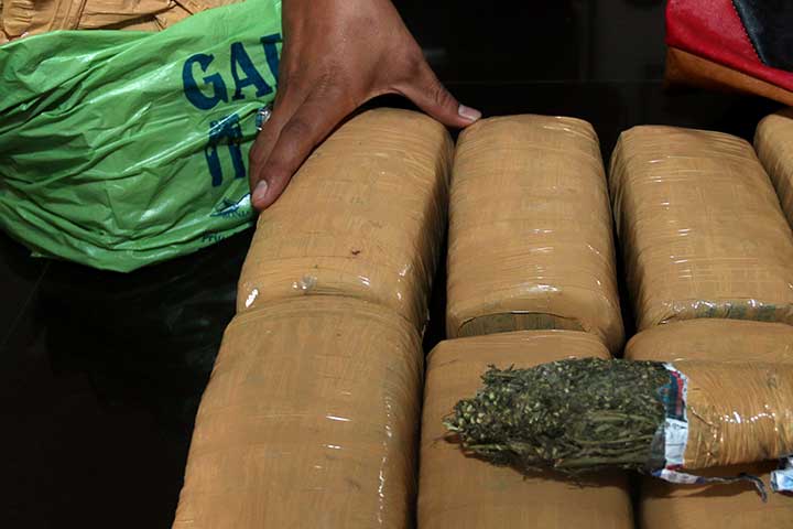 Ilustrasi paket ganja