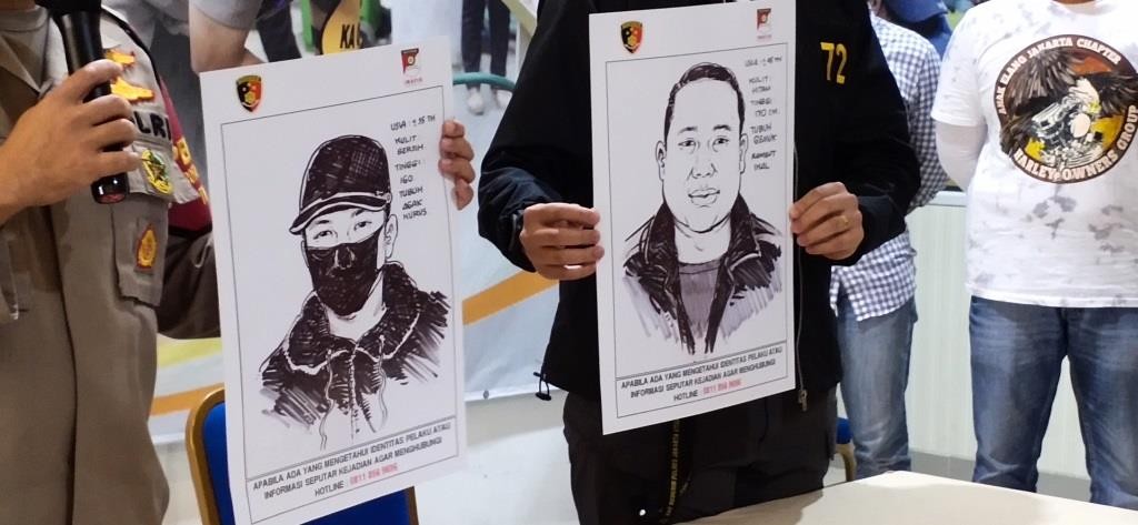 Polisi merilis sketsa wajah pelaku penembakan di Ruko Royal Gading Square, Kelapa Gading, Jakarta Utara, Sabtu, 15 Agustus 2020