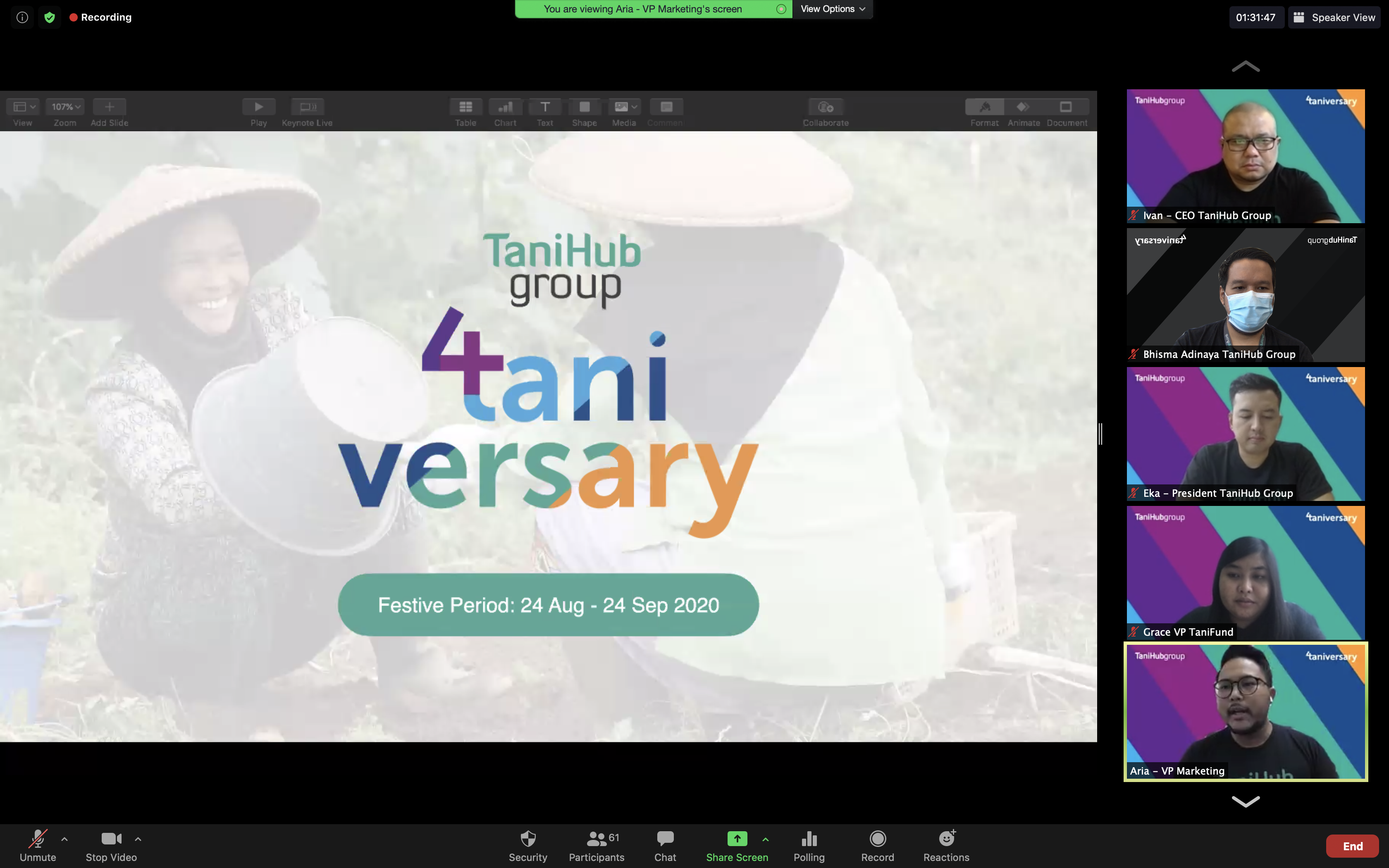 Konferensi virtual Taniversary