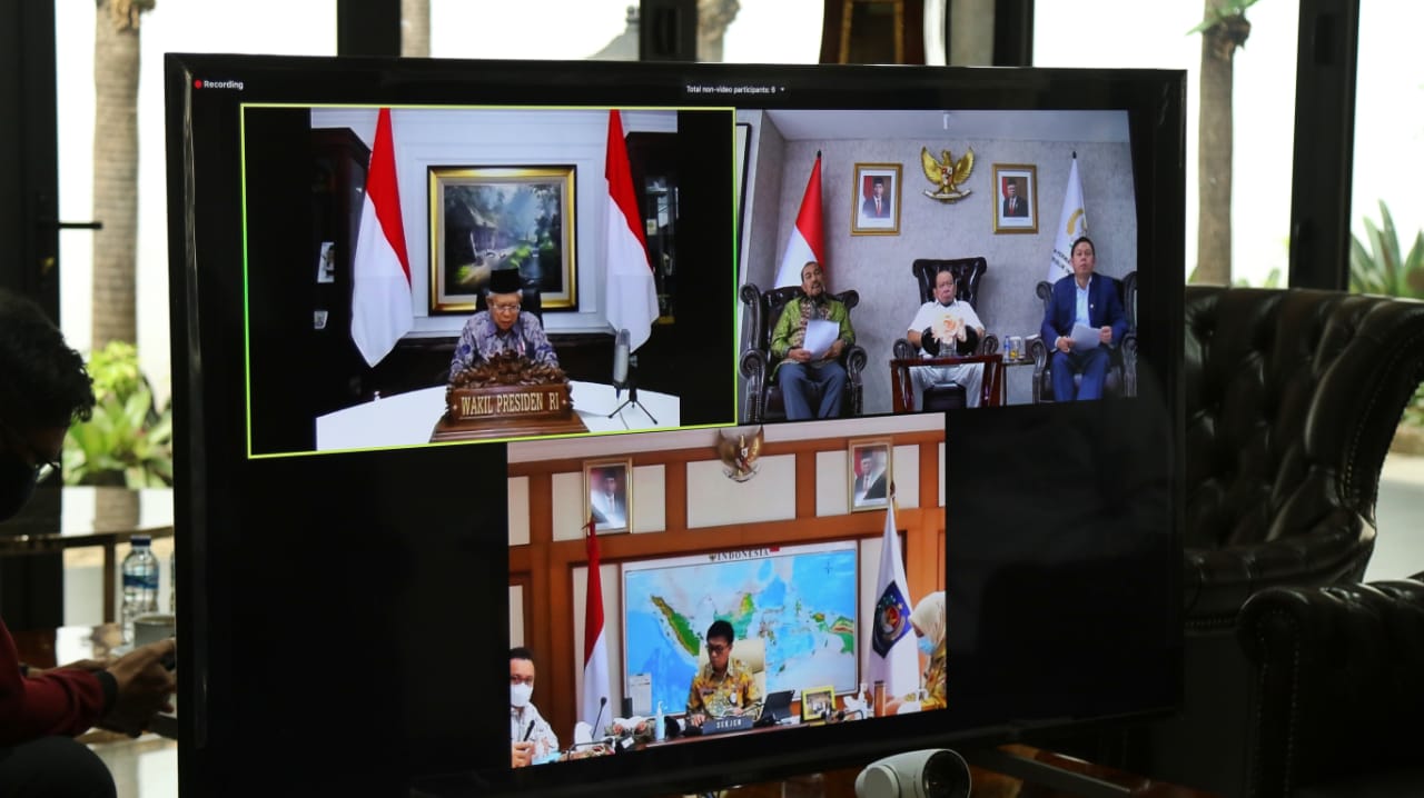 Pertemuan pimpinan DPD dengan Wapres Ma'ruf Amin