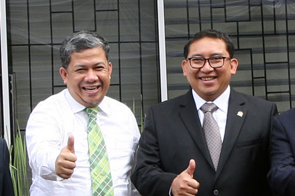 Fahri Hamzah (kiri) dan Fadli Zon