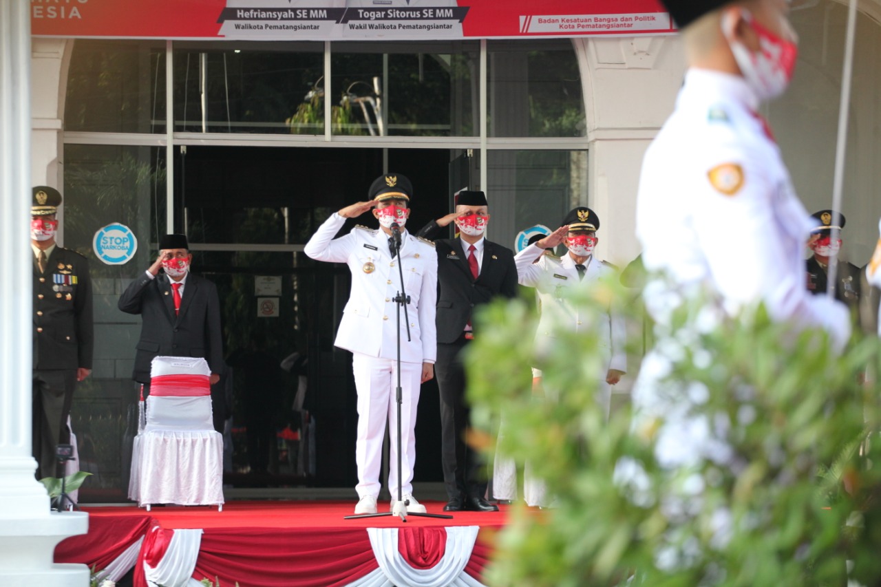 Upacara HUT ke-75 RI di Pematangsiantar