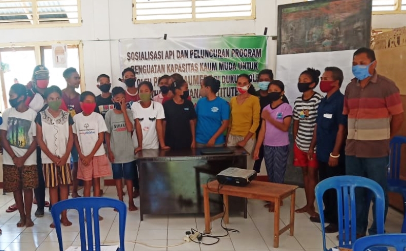 Peserta kegiatan sosialisasi perubahan iklim di Kabupaten Sikka, NTT.