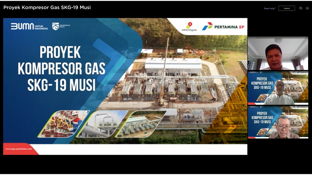 Peresmian selesainya proyek kompresor gas SKG-19 Musi