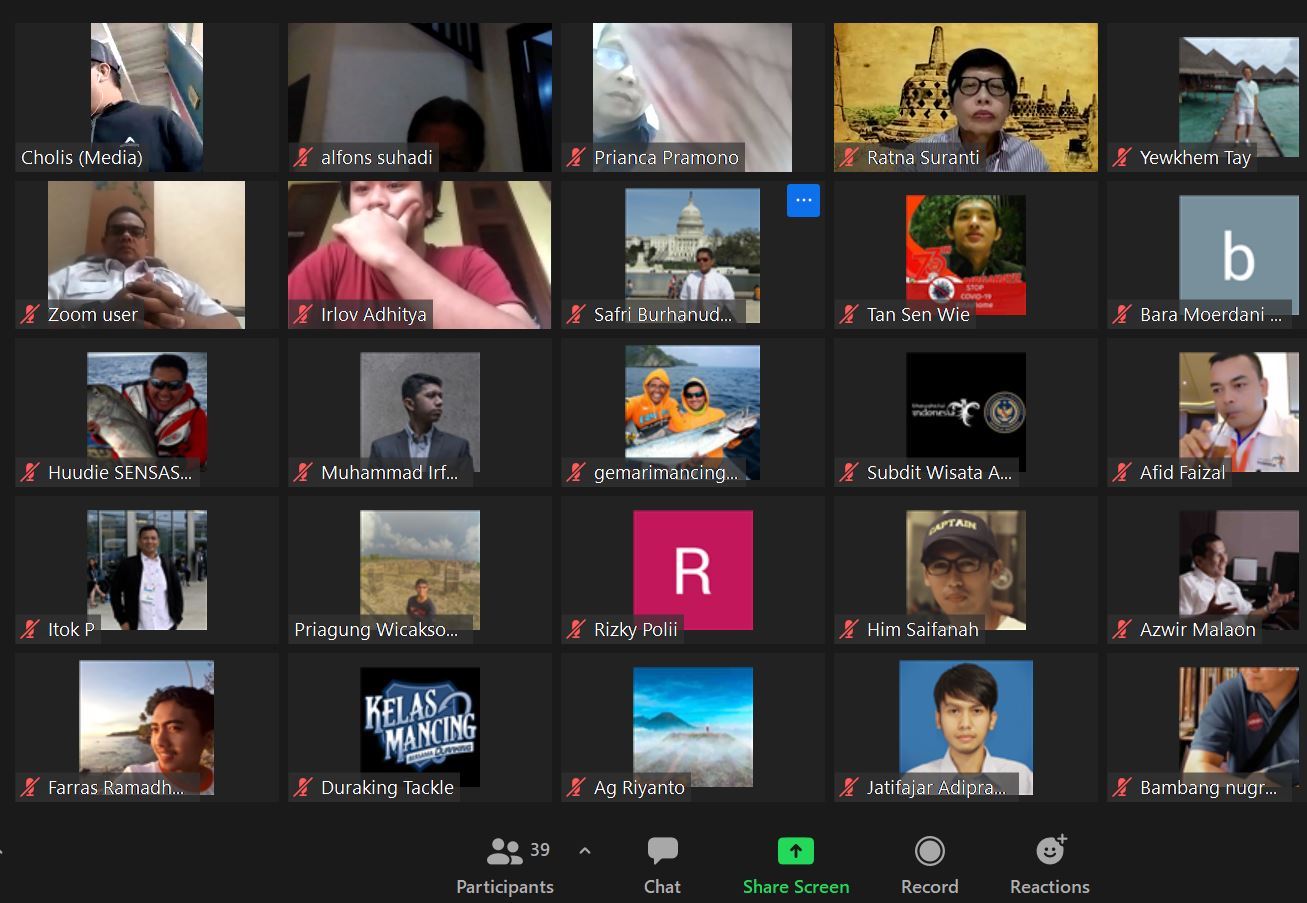 Launching Pengalap Island International Fishing Tournament dilakukan secara daring, hari ini.
