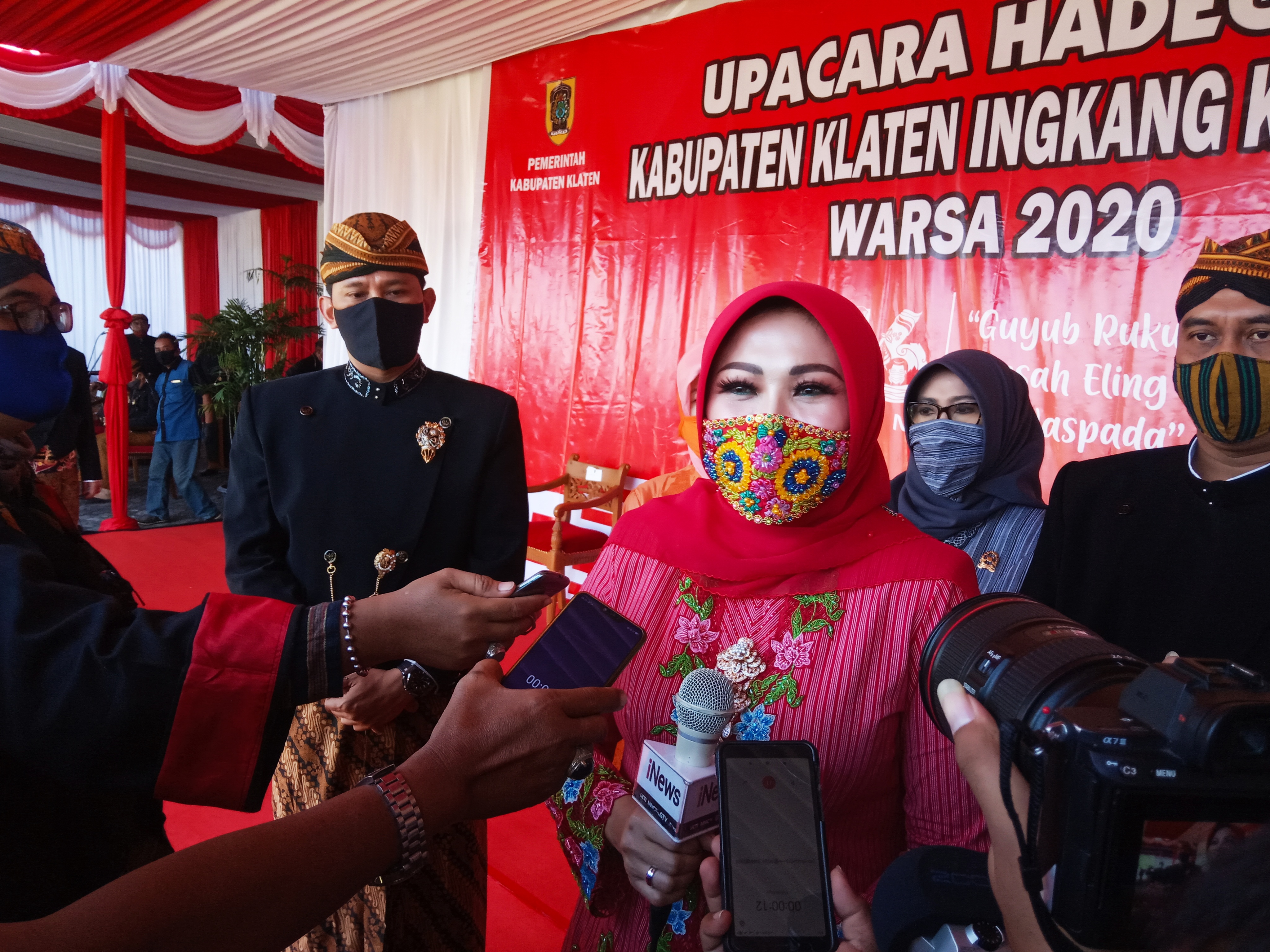 BUPATI Klaten Sri Mulyani yang juga Ketua Gugus Tugas Pencegahan dan Pengendalian Covid-19