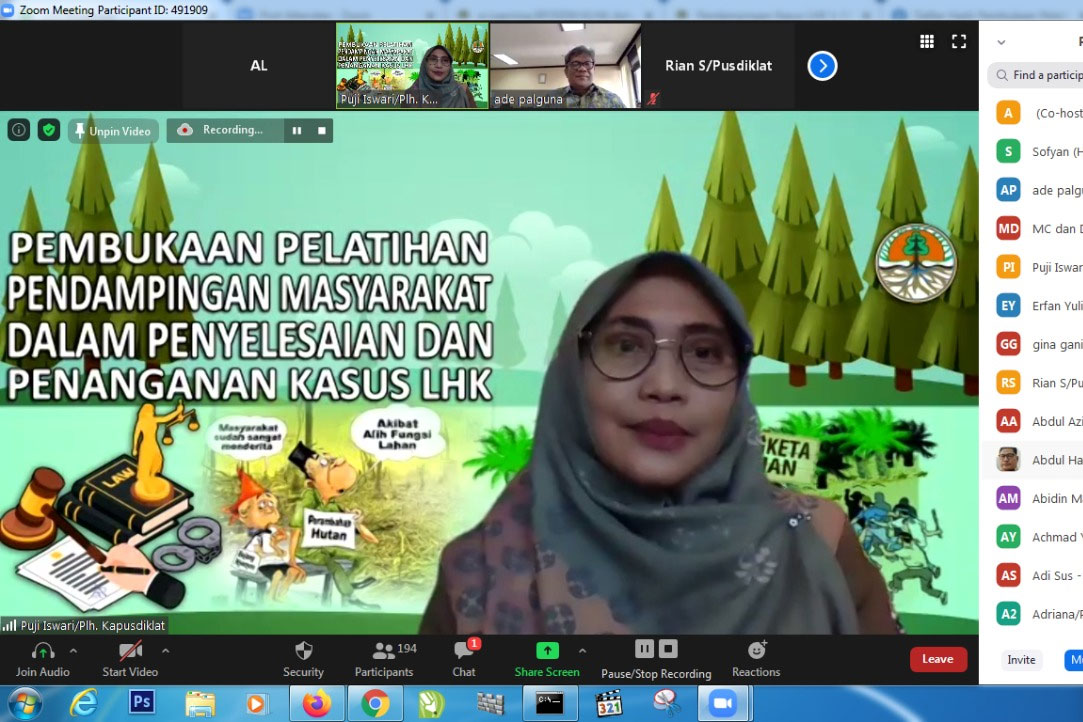 KLHK Latih Pendamping Masyarakat tentang Gakkum LHK