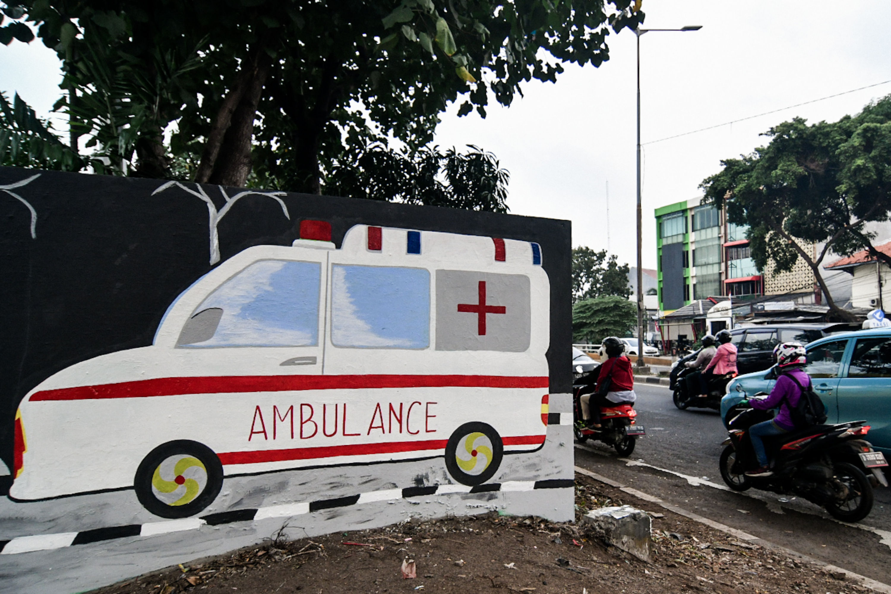 Mural covid-19 di Tebet Jakarta