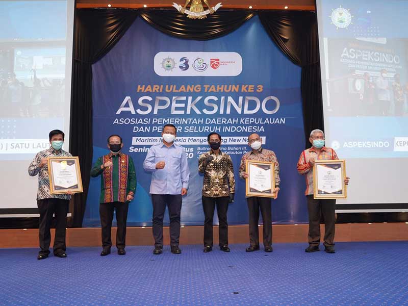 peringatan hari ulang tahun ketiga Aspeksindo di Jakarta, Senin (10/8).